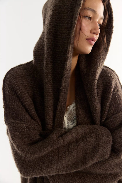 Fudge Thistle Hooded Cardi
