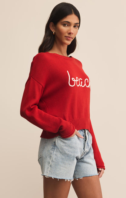 Red Sienna Beach Sweater
