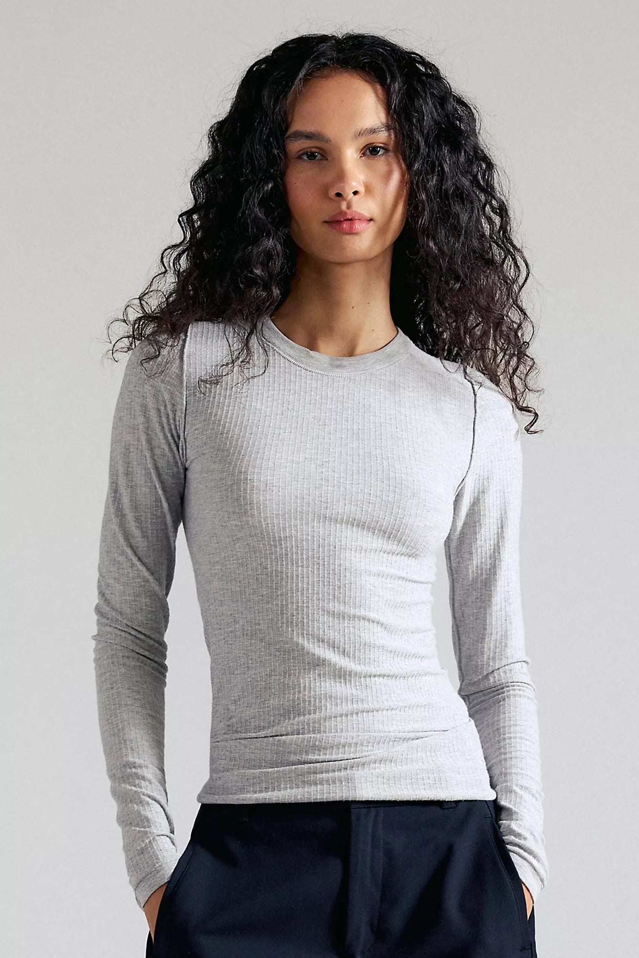 Heather Grey So Soft Seamless Long Sleeve