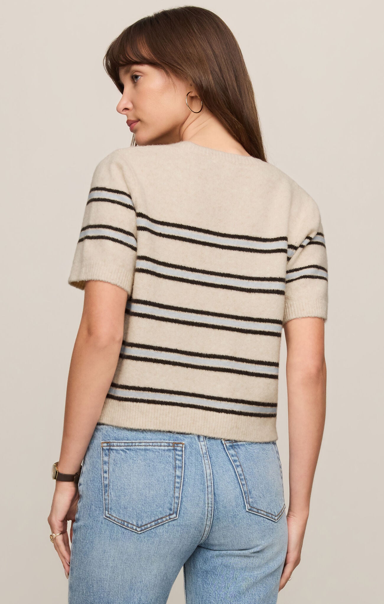Light Oatmeal Heather Gatewood Stripe Sweater