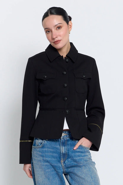 Black Hazel Military Jacket