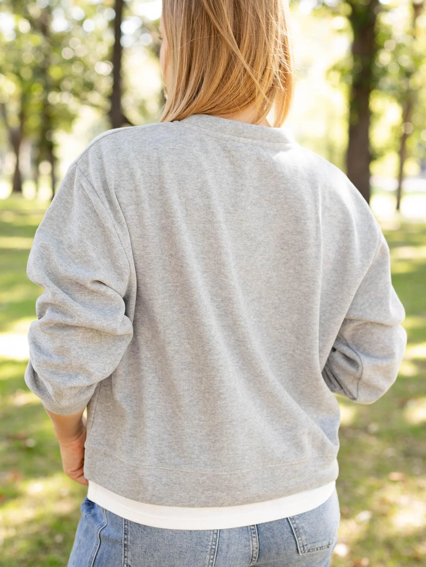 Grey Twofer Sweatshirt