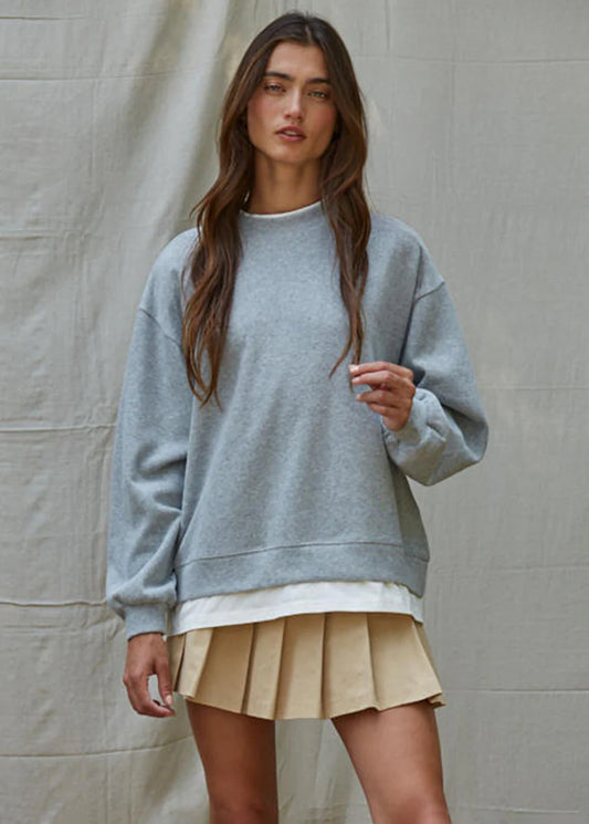 Grey Twofer Sweatshirt