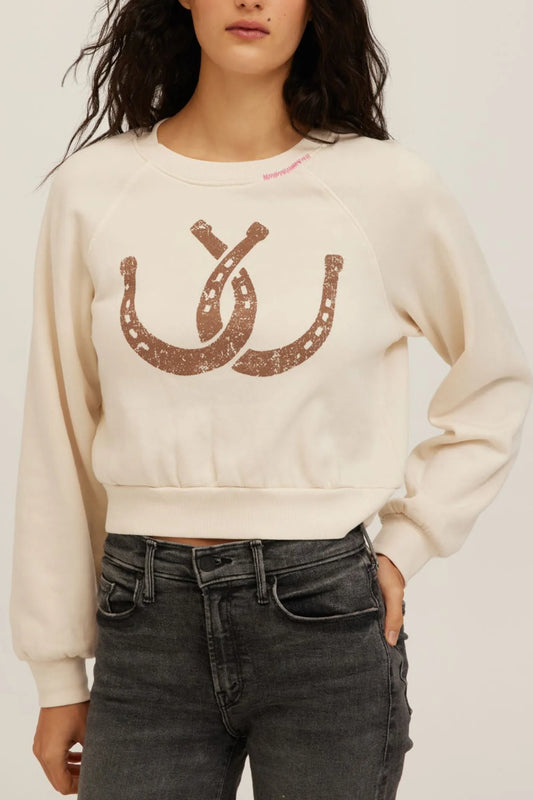 Double Horseshoe Shrunken Sweatshirt