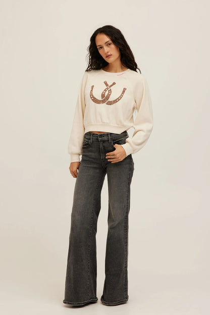 Double Horseshoe Shrunken Sweatshirt