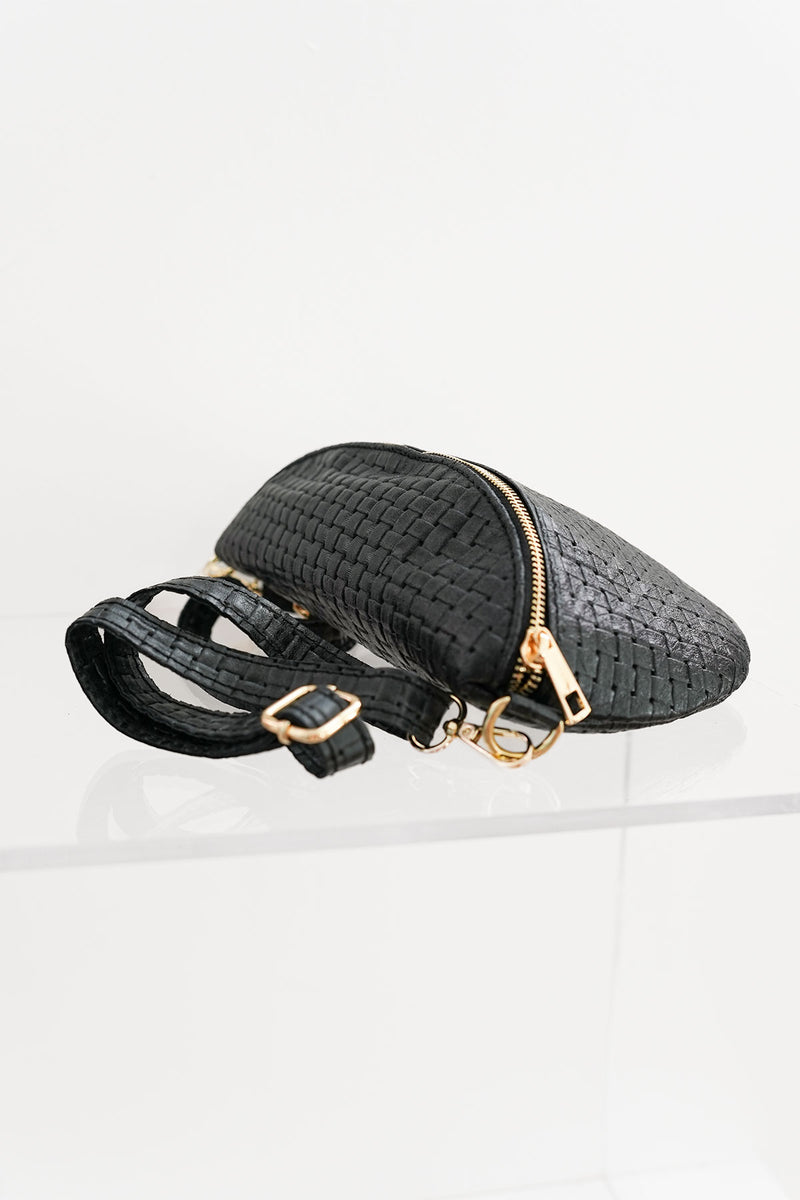 Black Woven Crossbody