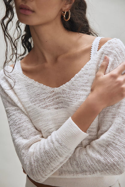 Ivory Fine Gauge Pullover