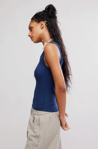 Free People Neria Tank - Deep Iris