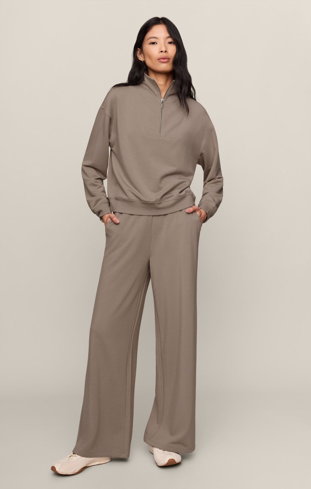 Wild Mushroom Gate Check Modal Sweatshirt
