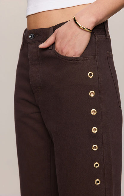 Gilded Umber Off Duty Bowed Ankle Jean