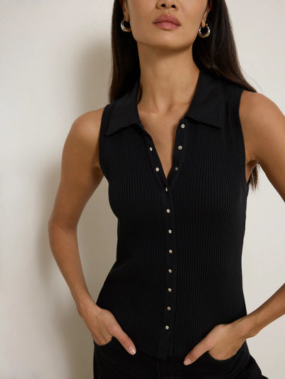 Jaylin Polo Top - Black