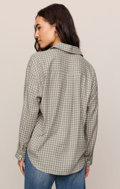 Emerald Cove River Plaid Button Up