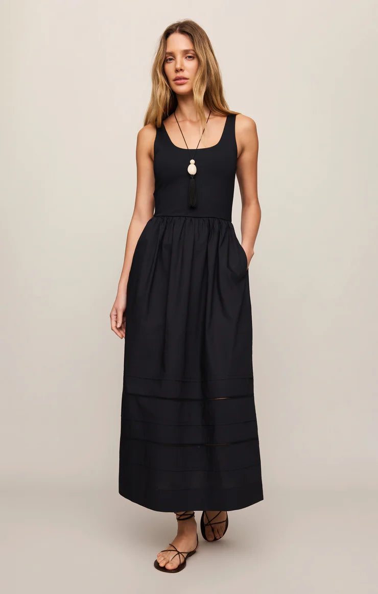 Black Johanna Midi Dress