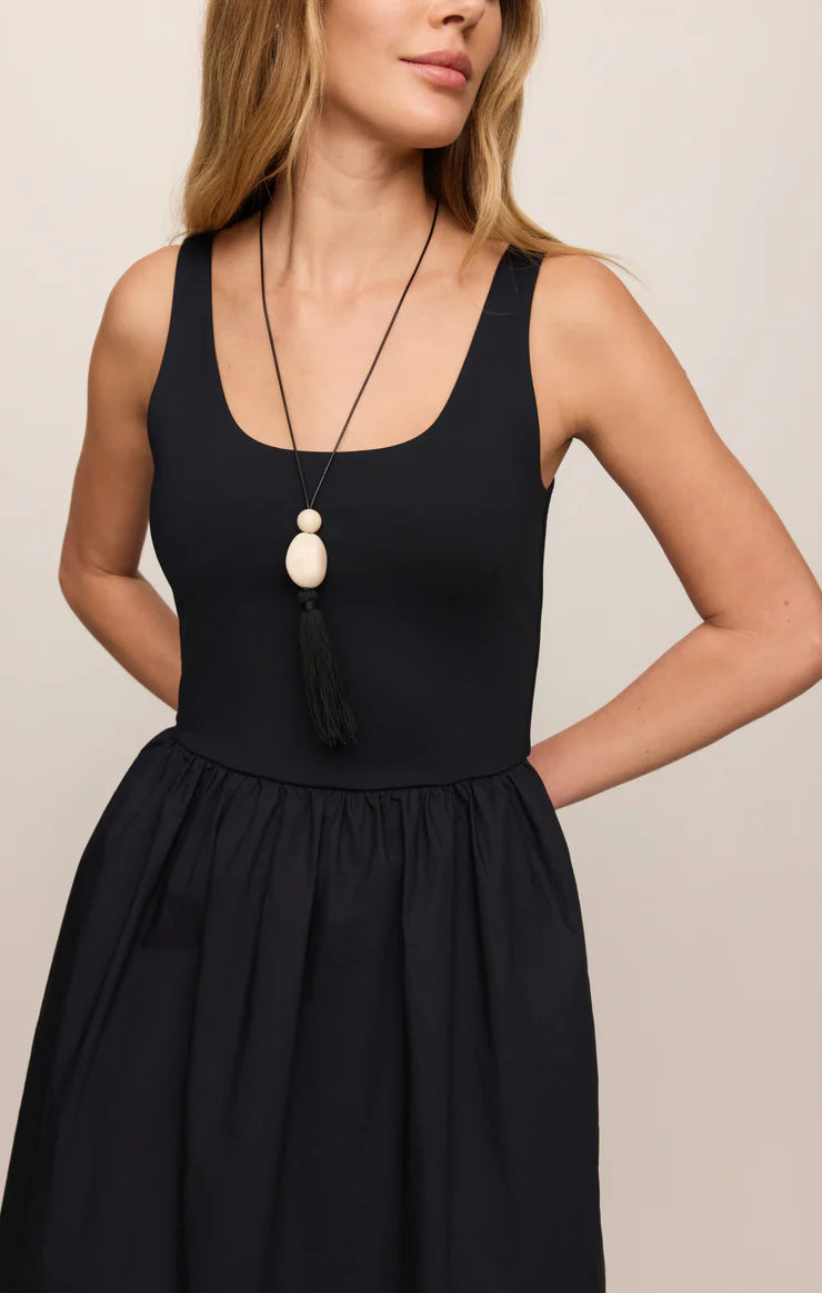 Black Johanna Midi Dress
