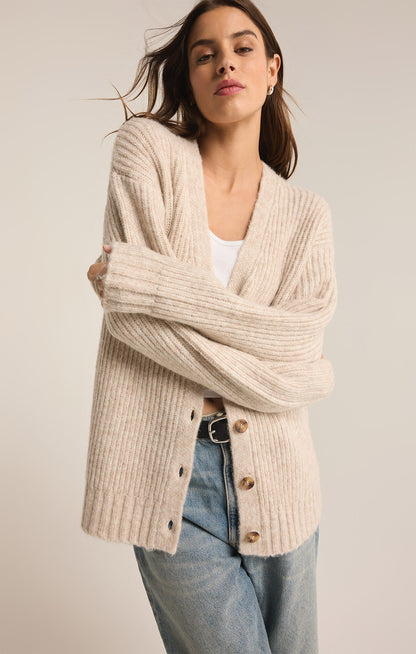 Josie Oatmeal Cozy Cardigan