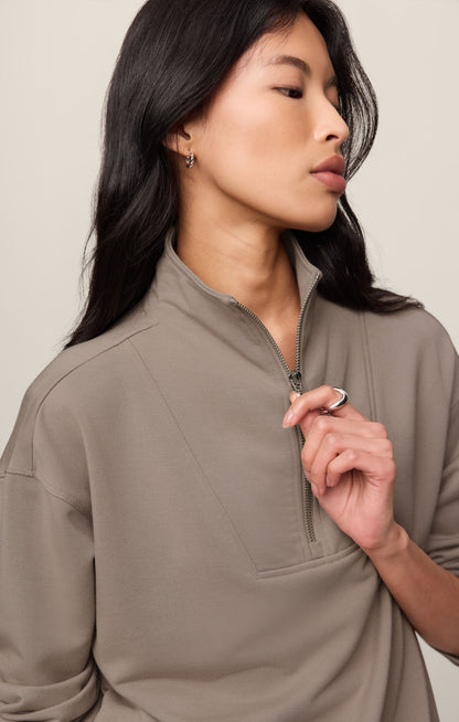 Wild Mushroom Gate Check Modal Sweatshirt