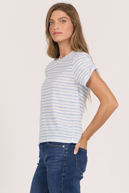 Kaira Tee - Cobalt Stripe