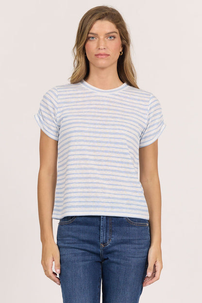 Kaira Tee - Cobalt Stripe