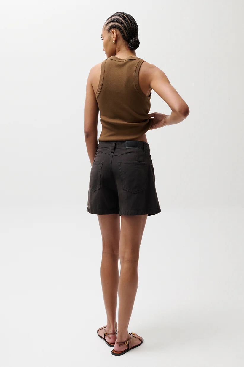 Kimora High Rise Linen Short - Black