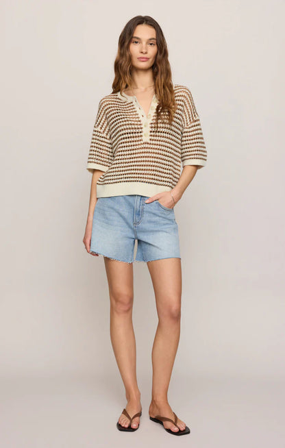 Kylo Striped Sweater - Taro