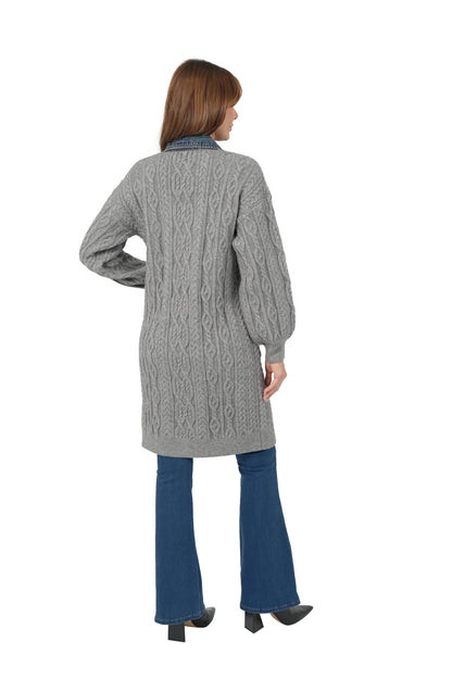 Grey Toggle Larissa Long Cardigan