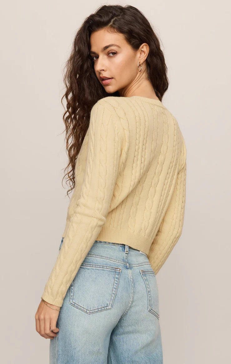 Yellow Cera Long Sleeve Cardigan
