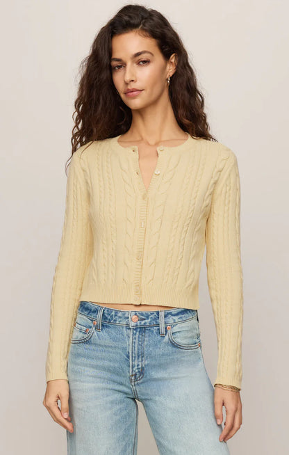 Yellow Cera Long Sleeve Cardigan