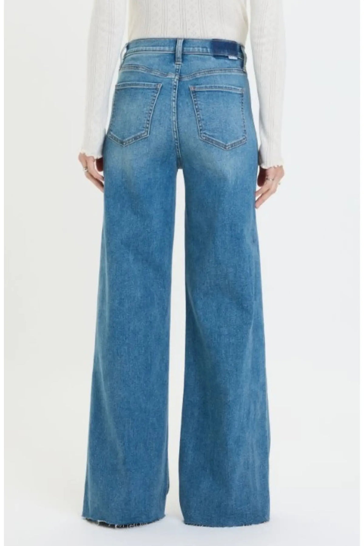Far Out High Rise Wide Leg Make Believe Wash
