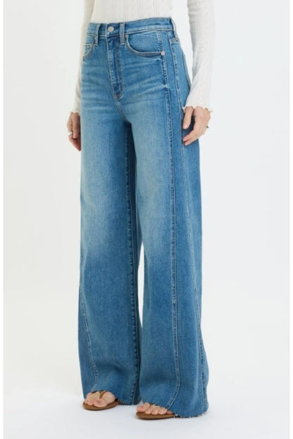 Far Out High Rise Wide Leg Make Believe Wash