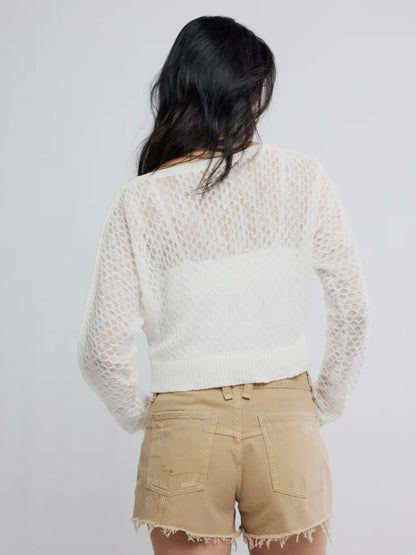 Maris Fine Gauge Cardi - Clean Ivory