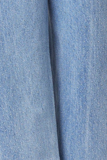 Gemma Micro Stud Wide Leg Slouch
