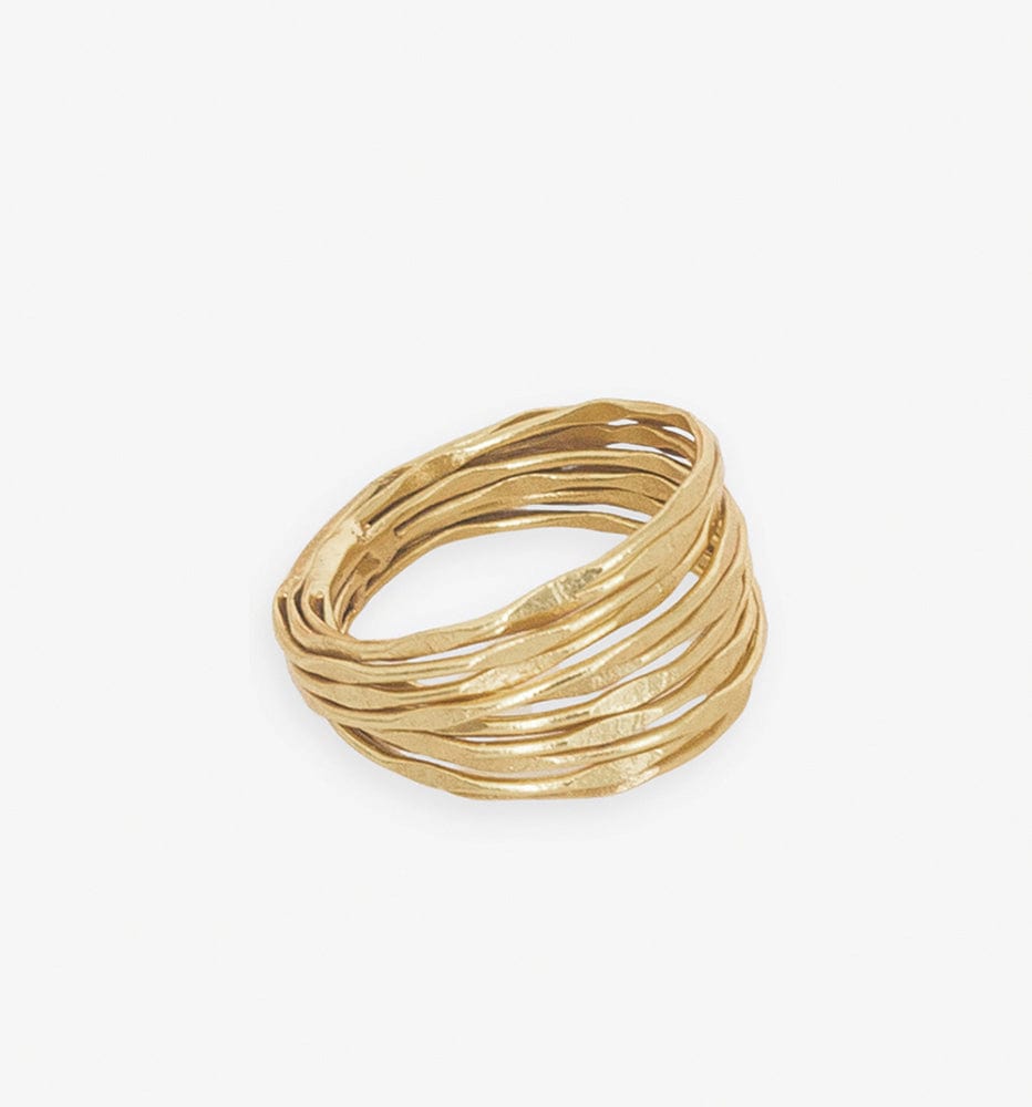 Morgan Brass Multi-Layer Organic Textured Ring