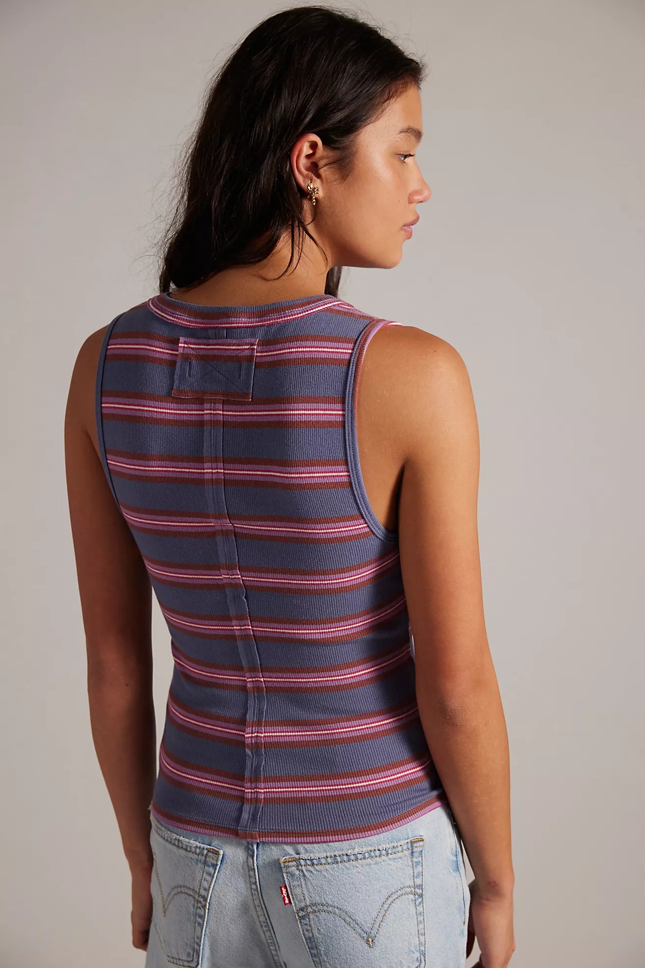 Jamie Henley Tank - Navy Stripe