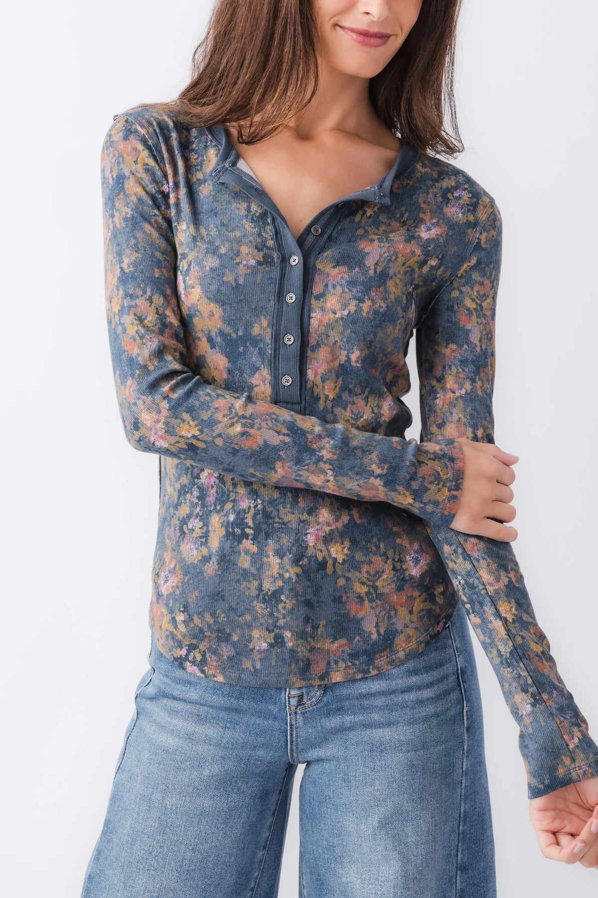 Navy Floral Jamie Henley