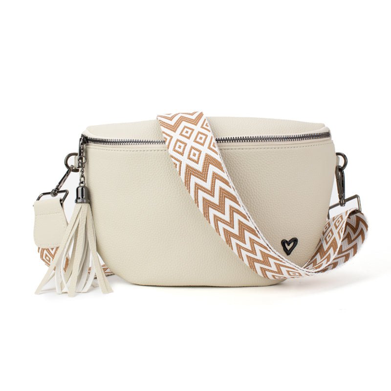 Cream Kimberley Vegan Leather Crossbody