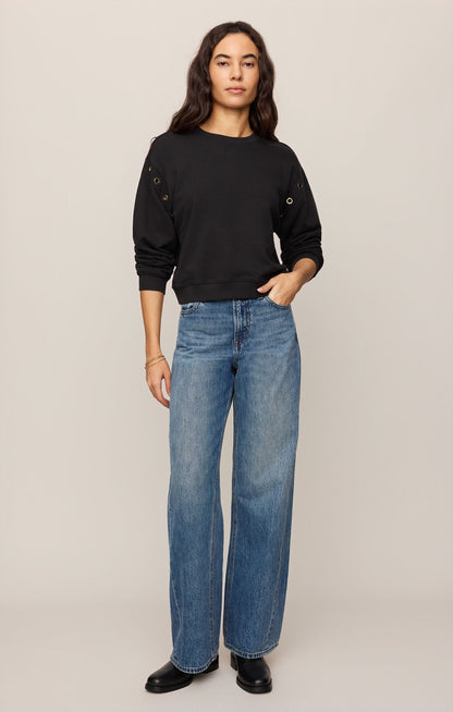 Black Axel Grommet Sweatshirt
