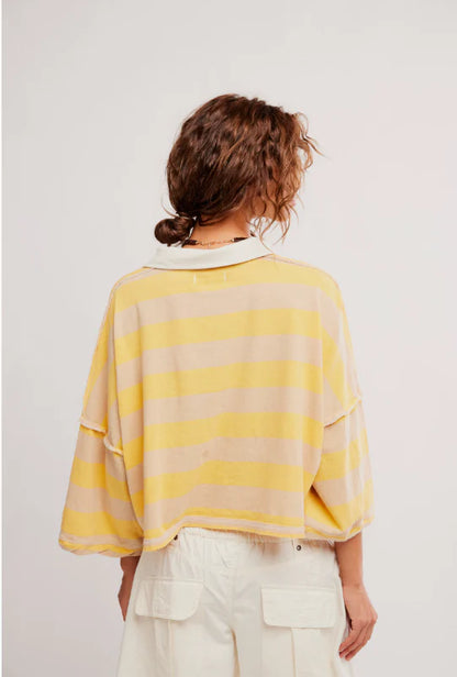 Auggie Tee -Oat Latte / Yellow