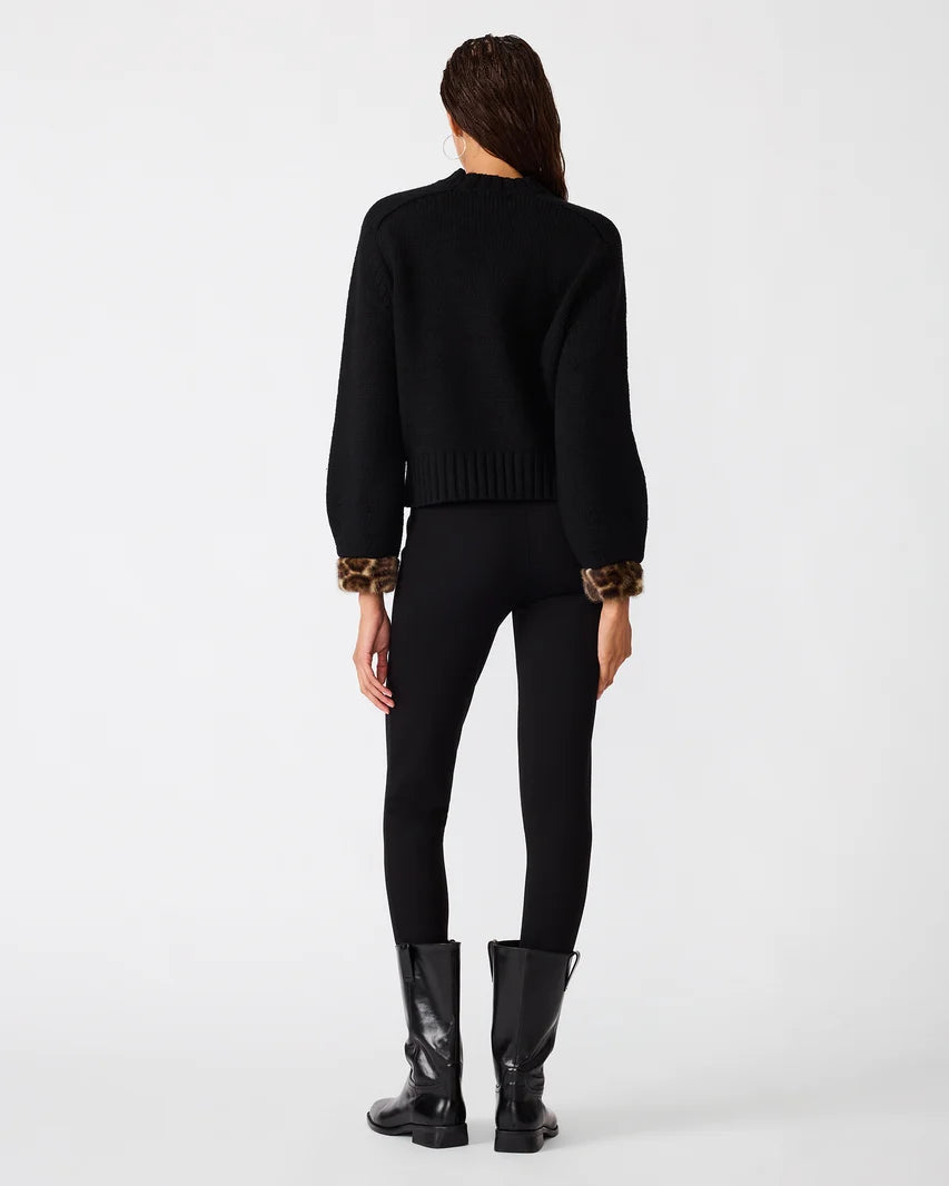 Black Leopard Cuff Orion Sweater