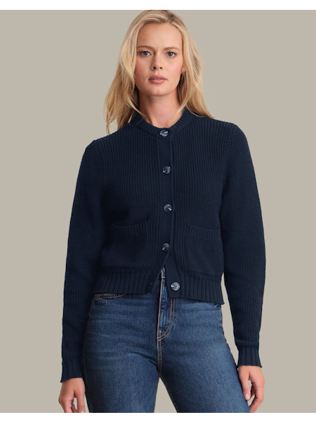 Navy Pocket Cardigan
