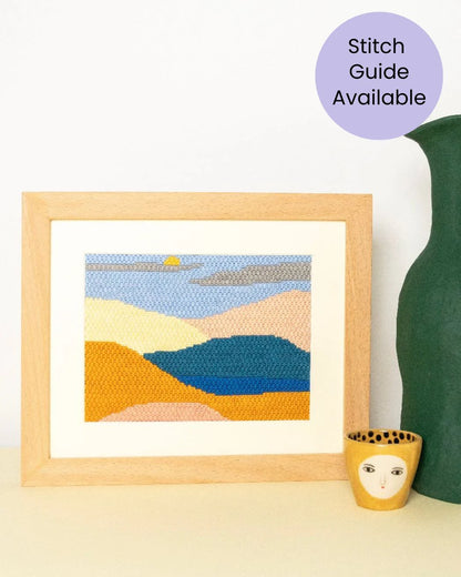 Peaceful Mountains Beginner  Needlepoint Kit