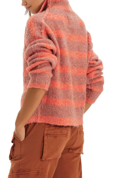 Peach Button Collection Cardigan