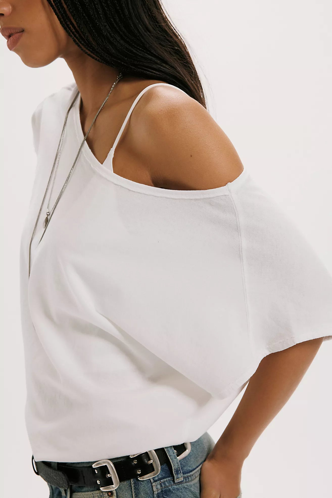 Peggy Boatneck Tee - Ivory