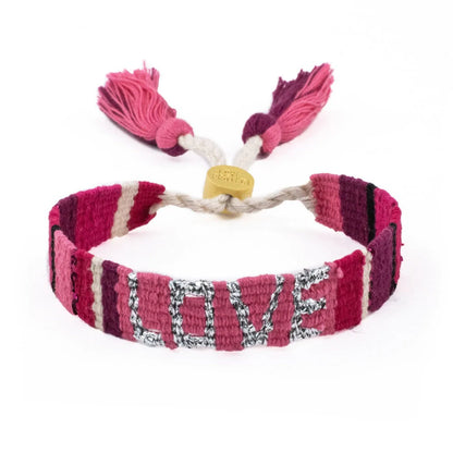 Atitlan Love Bracelet - Red and Pink