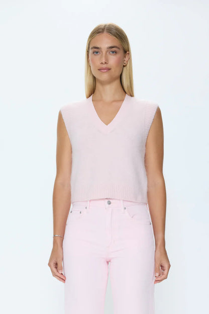 Pink V Neck Top