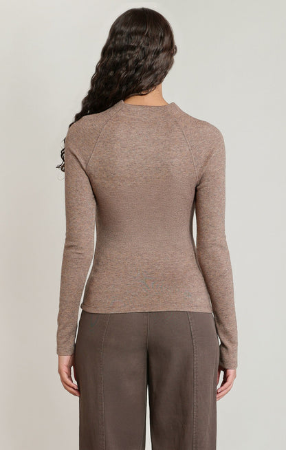 Lt Heather Brown Raglan Tee