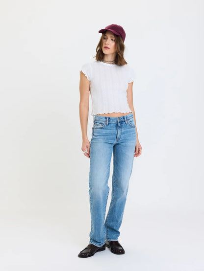 On Repeat Rebel Mid Rise Slim Straight