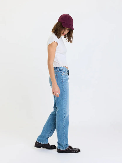 On Repeat Rebel Mid Rise Slim Straight