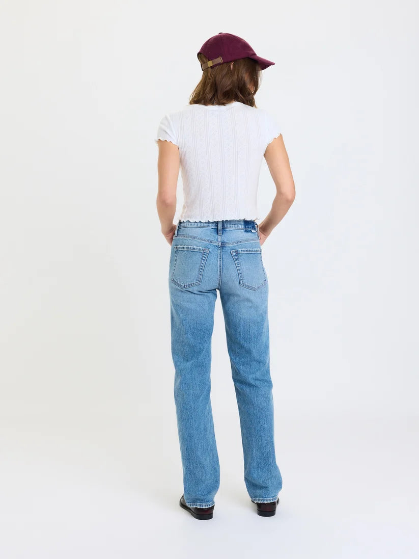 On Repeat Rebel Mid Rise Slim Straight