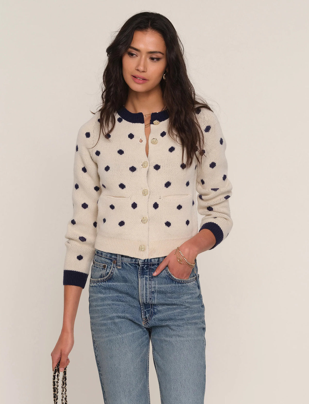 Ivory Dot Reika Cardigan