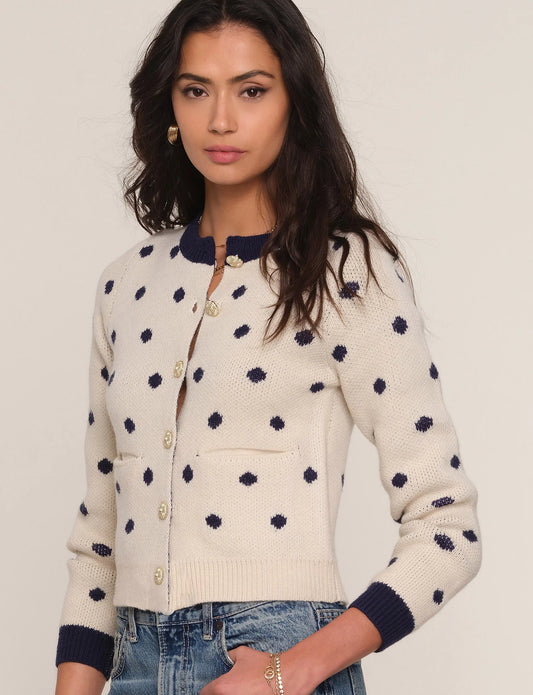 Ivory Dot Reika Cardigan
